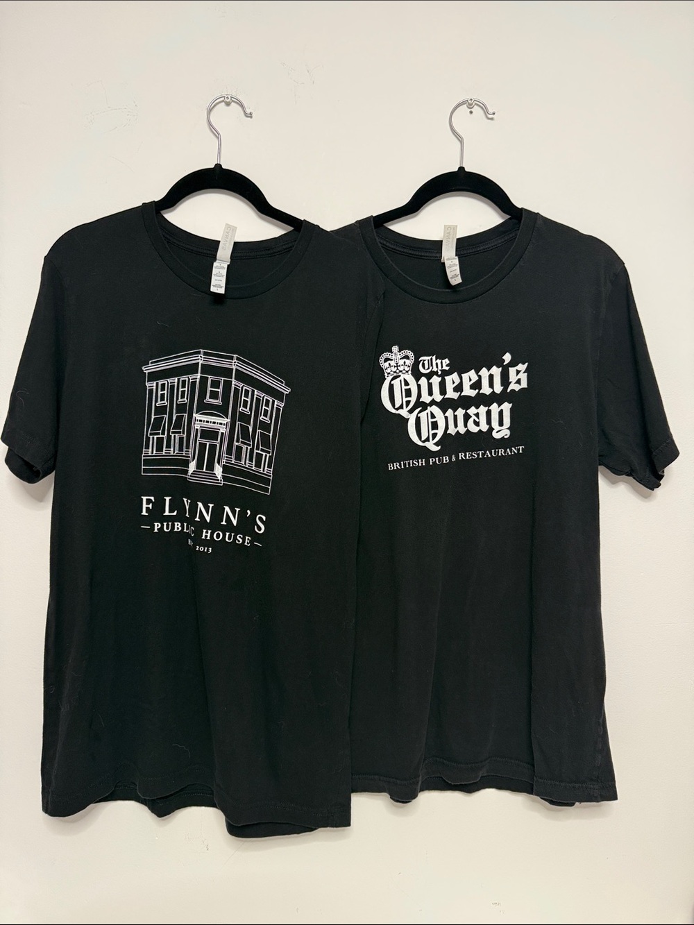 2x Black Pub Graphic Short Sleeve Tees